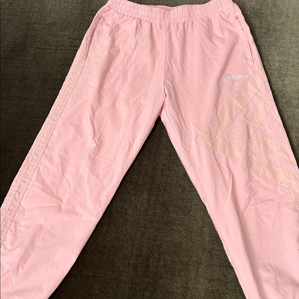 Adidas pink joggers/ track pants